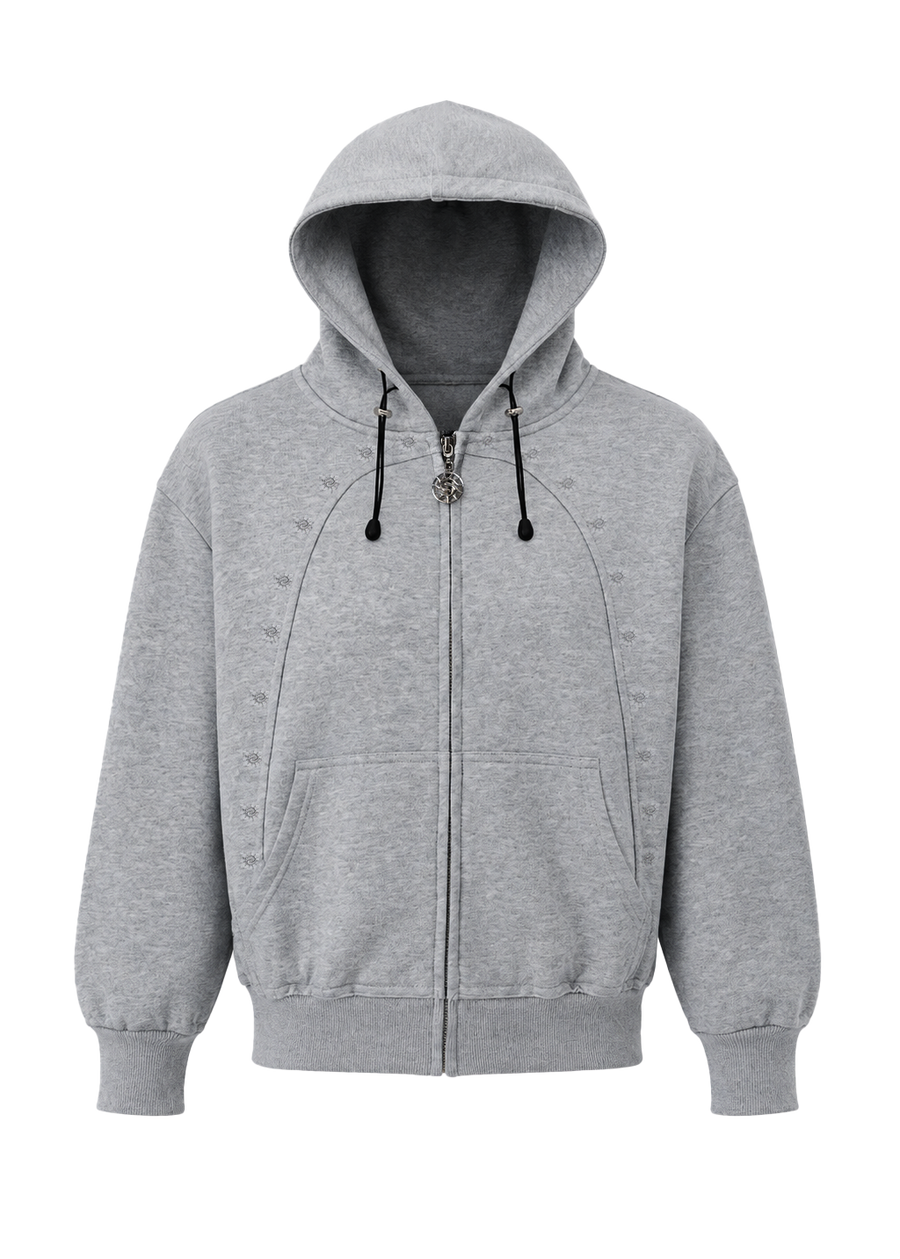 GREY STORM SHELL HOODIE SET