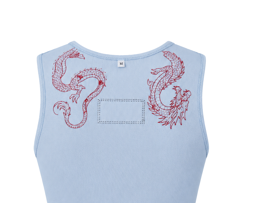HYDRA BUCKLE TANK TOP (BLUE)