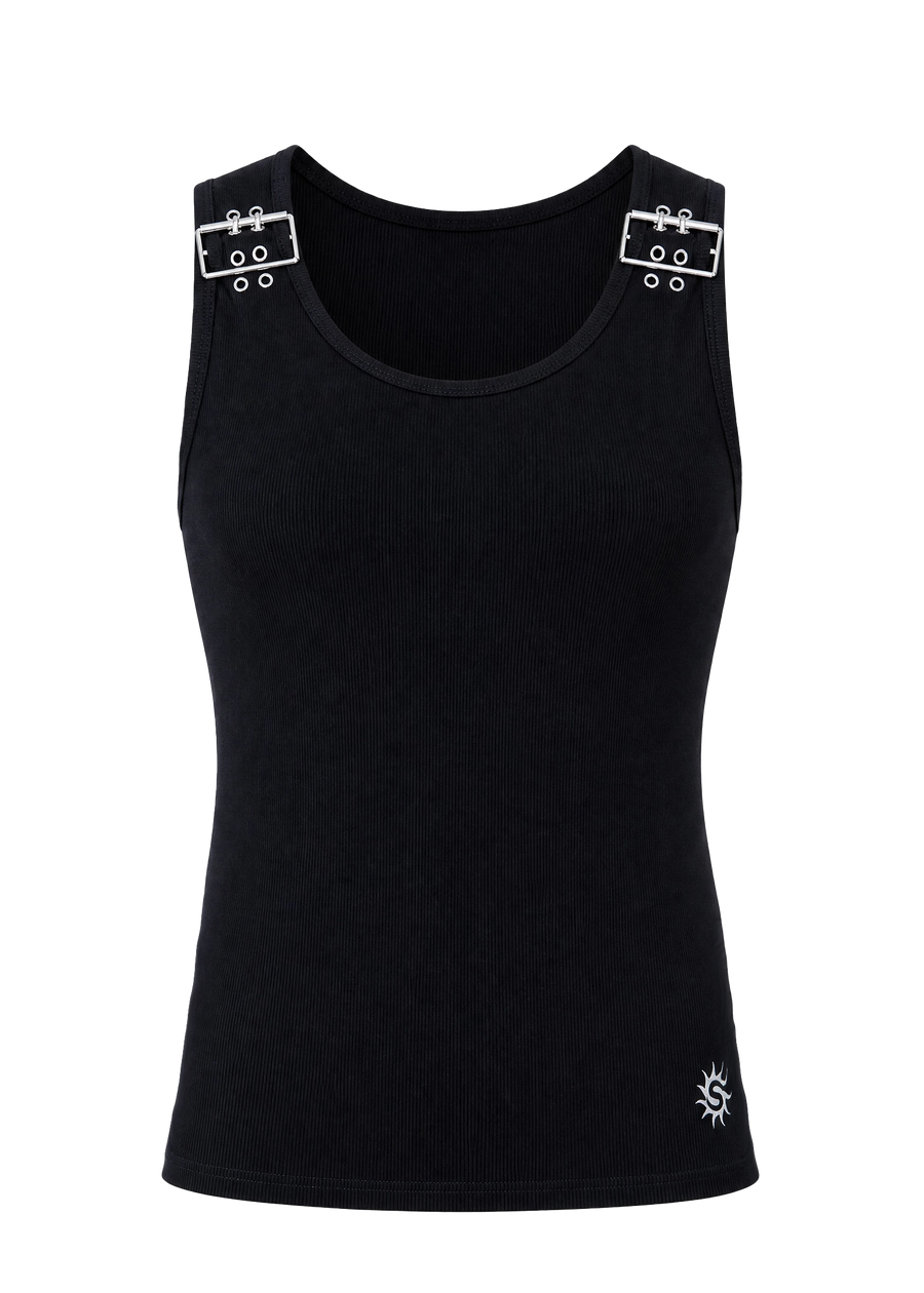 HYDRA BUCKLE TANK TOP (BLACK)