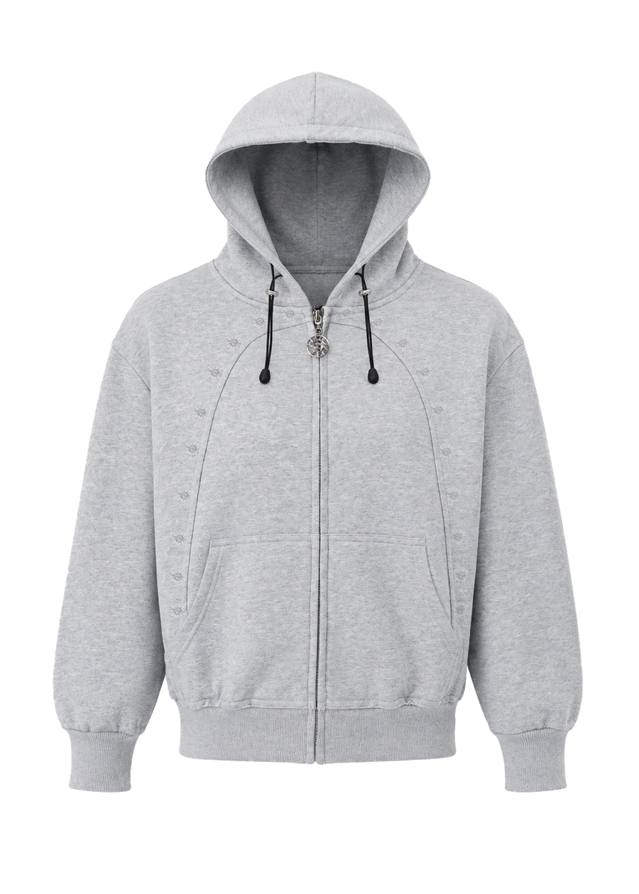GREY STORM SHELL HOODIE SET