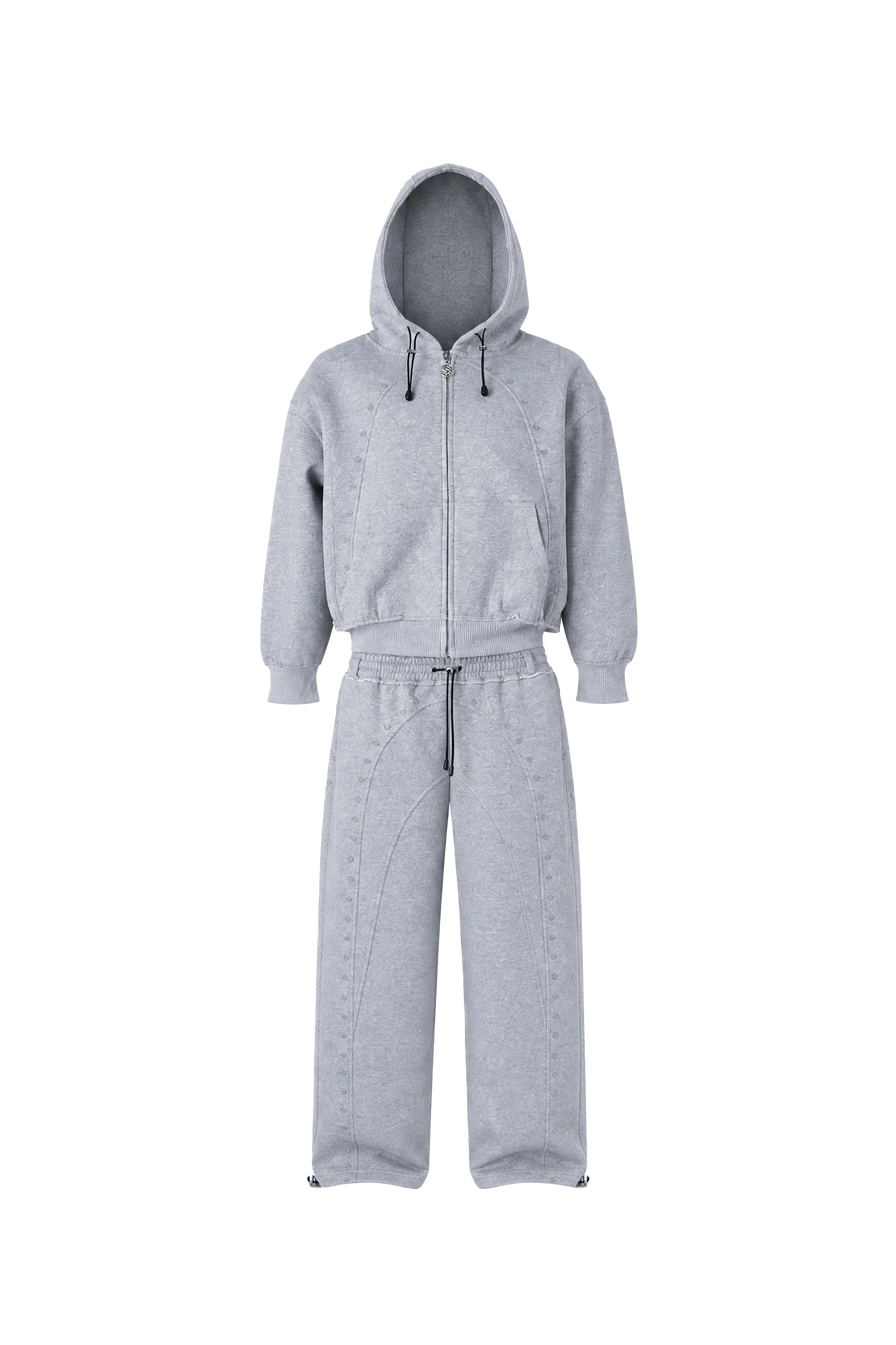 GREY STORM SHELL HOODIE SET